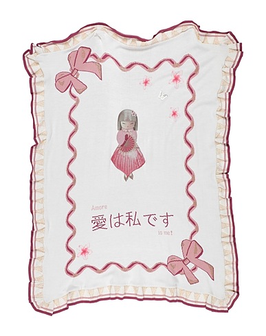 AMORE IS ME! Baby blanket Ivory 96% Viscose, 4% Elastic fibres