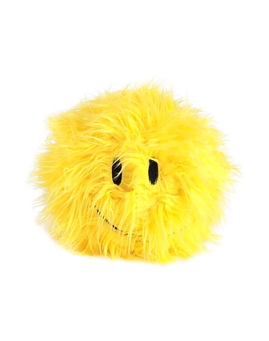 MARKET Pillow or pillow case SMILEY SHAGGY PLUSH BASKETB
 Yellow 100% Polyester