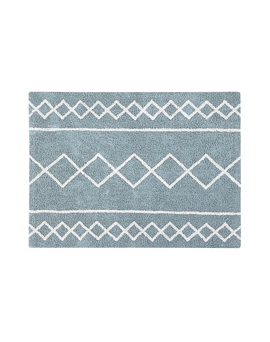 LORENA CANALS Tapis Back To Basics - Washable rug Oasis Vintage Blue - Natural Bleu d'azur Coton