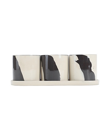 FERM LIVING Vaso INLAY HERB POTS Testa di moro Grès, Smalto