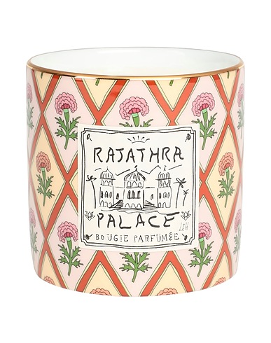 GINORI 1735 Candles RAJATHRA PALACE - scented large candle gr 700
 Light pink Natural Wax, Porcelain