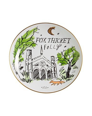 RICHARD GINORI Decorative plates  LUCHINO - FOX THICKET FOLLY
 White 100% Porcelain