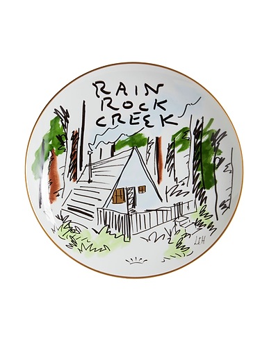 RICHARD GINORI 장식접시 LUCHINO - RAIN ROCK CREEK 화이트 100% 자기