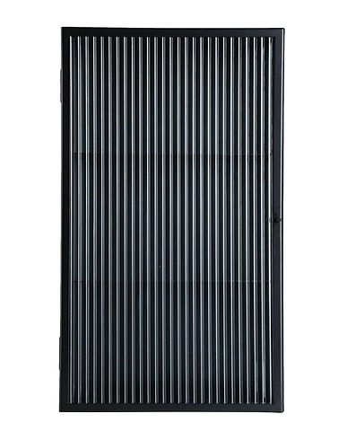 FERM LIVING Βιβλιοθήκη και μπουφές HAZE WALL CABINET - REEDED GLASS
 Μαύρο Γυαλί, Σίδερο