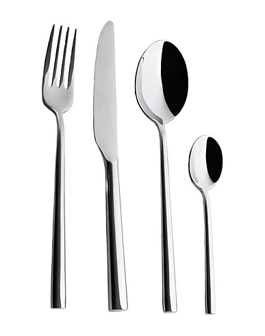 KNINDUSTRIE Cutlery KnIndustrie 800 Set 24 cutlery - polished steel Light grey Steel