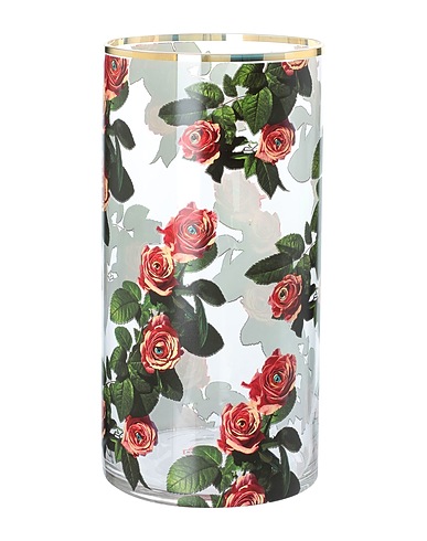 SELETTI WEARS TOILETPAPER Vase ROSES
 Transparent Glass