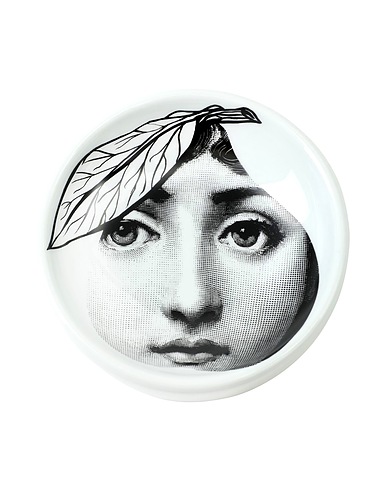 FORNASETTI Μικρό αντικείμενο για το Σπίτι ROUND ASHTRAY TEMA E VARIAZIONI N.24 
 Λευκό 100% Πορσελάνη