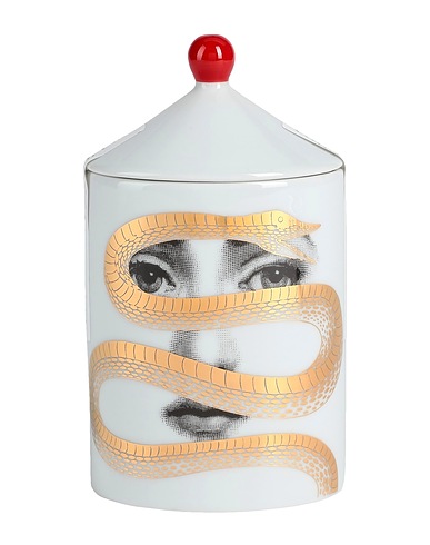 FORNASETTI Candles SMALL SCENTED CANDLE FRUTTO PROIBITO - FRAGRANCE FRUTTO PROIBITO
 White 55% Porcelain, 45% Natural Wax