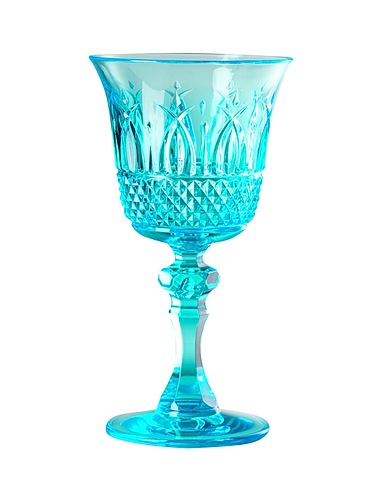 MARIO LUCA GIUSTI Glass or pitcher Mario Luca Giusti Italia Wine Glass - Set 6 Turquoise Acrylic