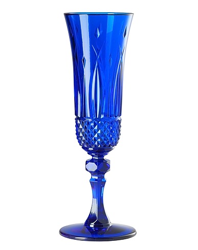 MARIO LUCA GIUSTI Glass or pitcher Mario Luca Giusti Italia Flute Glass - Set 6 Blue Acrylic