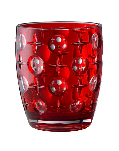 MARIO LUCA GIUSTI Glass or pitcher Mario Luca Giusti Super Star Glass - Set 6 Red Acrylic