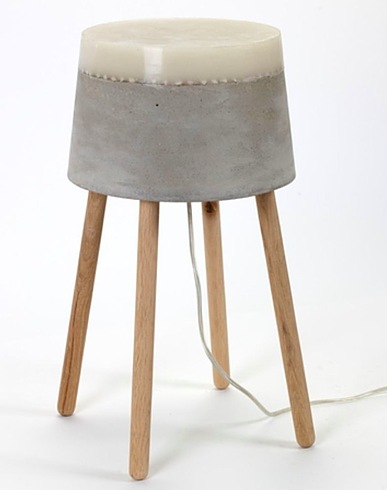 SERAX Επιτραπέζιο φωτιστικό Serax Concrete table lamp diam. 27 cm. Ανοιχτό γκρι Τσιμέντο