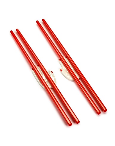 SERAX Cutlery Serax Table Nomade kit 4 japanese chopsticks and 2 chopsticks holders - Set 6 Multicoloured Porcelain