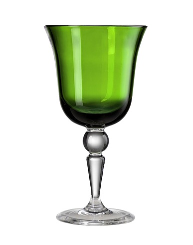 MARIO LUCA GIUSTI Glass or pitcher Mario Luca Giusti Saint Moritz wine glass - Set 6 Green Acrylic