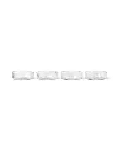 FERM LIVING Αξεσουάρ για το τραπέζι RIPPLE SERVING BOWLS -SET OF 4 -CLEAR
 Διαφανές Φυσητό γυαλί