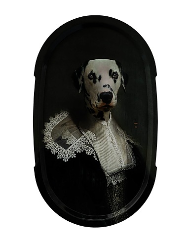 IBRIDE Tray or serving plate Plateau Sapho Black 100% Paper