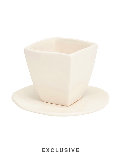 8 by COCO CAPITÁN Mug or small cup LOST TEA CUP & SAUCER Off white 100% Ceramic
