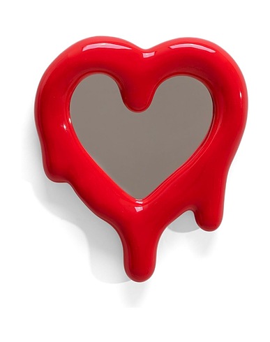 SELETTI Tableau SELETTI MELTED HEART Red Mirror Frame Rouge Résine