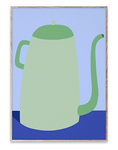 PAPER COLLECTIVE Painting or print CAFETIERE - 30X40 
 Blue 100% Acid-free 100% cotton paper