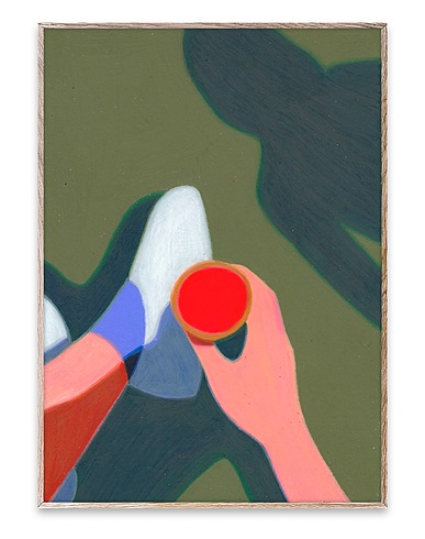 PAPER COLLECTIVE Painting or print LES VACANCES 01 - 30X40
 Military green 100% Acid-free 100% cotton paper