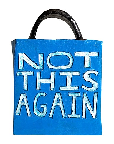 GITHAN COOPOO Kleiner Gegenstand für Zuhause NOT THIS AGAIN
 Blau Ton, Acrylfarbe, Gewebefasern
