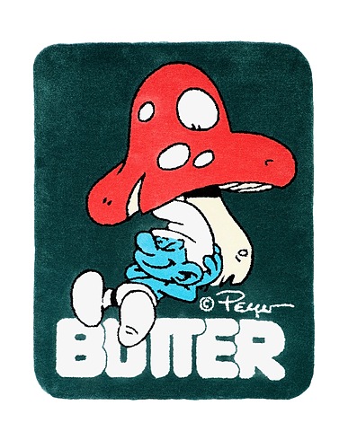 BUTTER GOODS Tappeto Lazy Floor Rug
 Verde scuro Fibre tessili