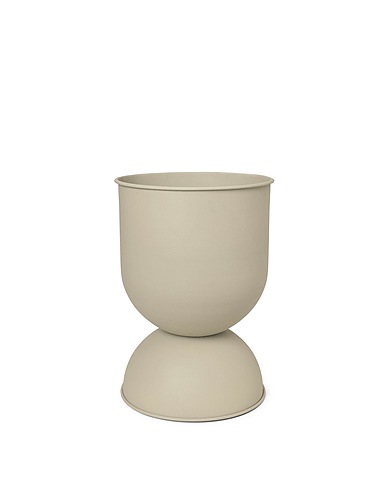 FERM LIVING Vase or planter HOURGLASS POT - MEDIUM Beige Iron