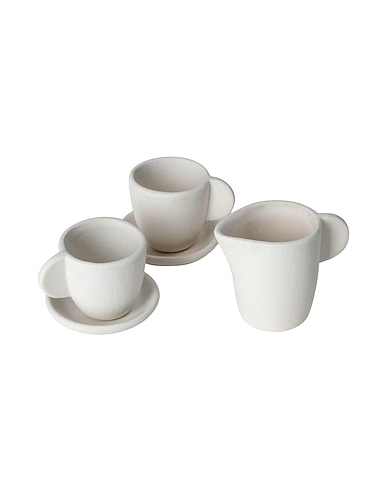 FERM LIVING Pretend play MINIATURE KIDS TEA SET Off white Stoneware