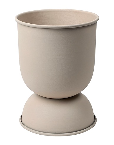 FERM LIVING Vase or planter HOURGLASS POT - EXTRA SMALL Beige Iron