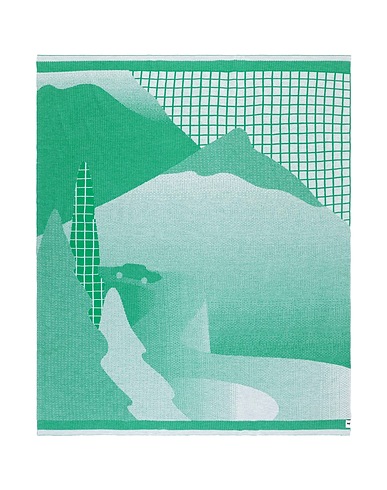 LANIFICIO LEO Tessili per il Letto Panoramica I Merino Wool Throw Blanket
 Verde 100% Lana Vergine