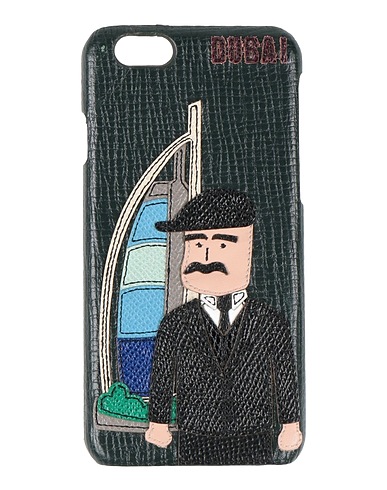 DOLCE&GABBANA Tech gadget  Black Leather, Plastic