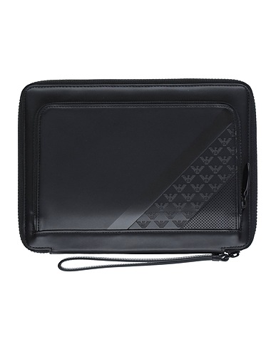 EMPORIO ARMANI Tech gadget  Black 100% Cow leather