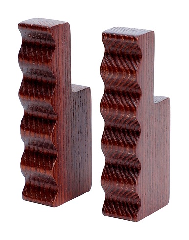 FERM LIVING FURNISHINGS UNDA HOOKS - SET OF 2 
 Dark brown 100% Ash wood
