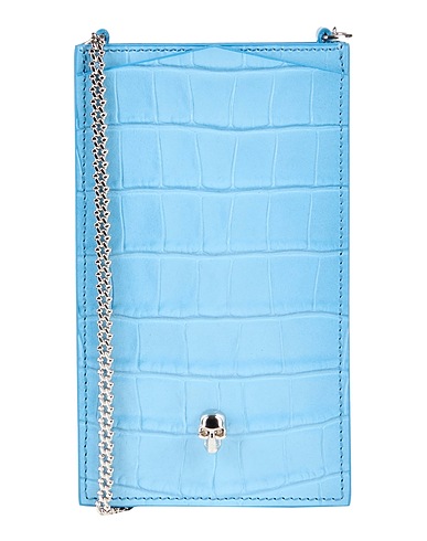 MCQUEEN Tech gadget  Light blue Leather