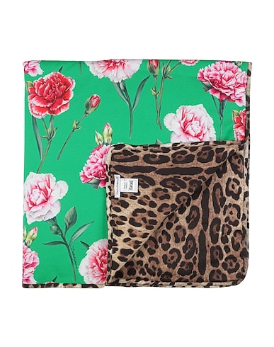 DOLCE&GABBANA Baby blanket Green 100% Cotton, Polyester