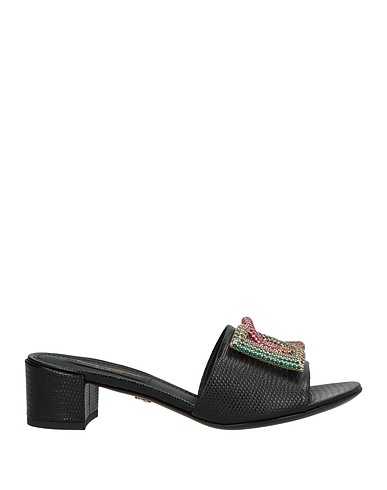 DOLCE&GABBANA Sandals EXCLUSIVE Black 100% Calfskin