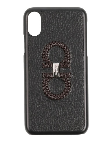 FERRAGAMO Tech gadget  Black Calfskin, Plastic