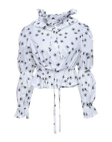 AURORE VAN MILHEM Camicie e bluse con fiocco Bianco 100% Cotone
