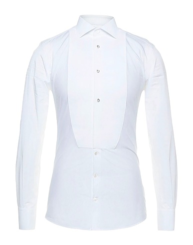 DOLCE&GABBANA Solid colour shirt White 100% Cotton