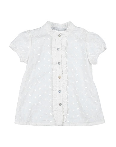 PER TE'' Solid colour shirts & blouses White 97% Cotton, 3% Elastane
