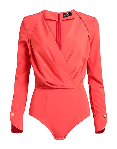 ELISABETTA FRANCHI TOPS & TEES Tomato red 88% Polyester, 12% Elastane
