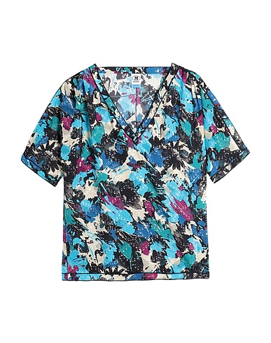 M MISSONI Top Azure 94% Silk, 6% Metal