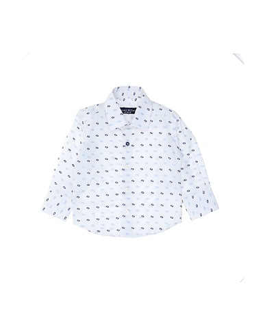 MANUELL & FRANK Patterned shirt White 100% Cotton