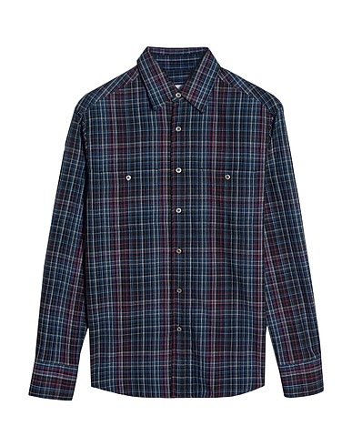 DUNHILL Checked shirt Blue 100% Cotton