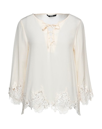 SEVENTY VENEZIA Silk top Beige 100% Silk, Viscose