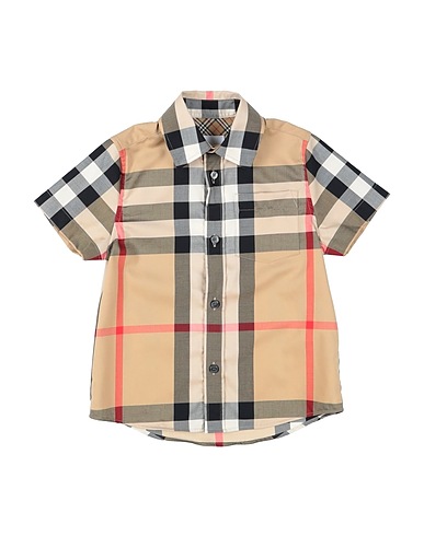 BURBERRY Shirts Camel 95% Cotton, 5% Elastane