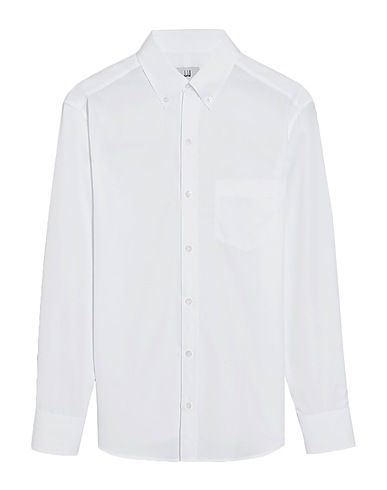 DUNHILL Solid colour shirt White 100% Cotton