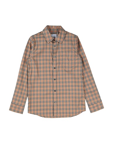 BURBERRY Shirts Camel 95% Cotton, 5% Elastane