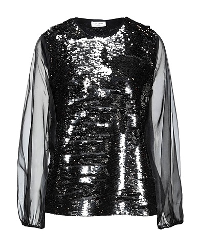 LE COEUR TWINSET Top Black 100% Polyester