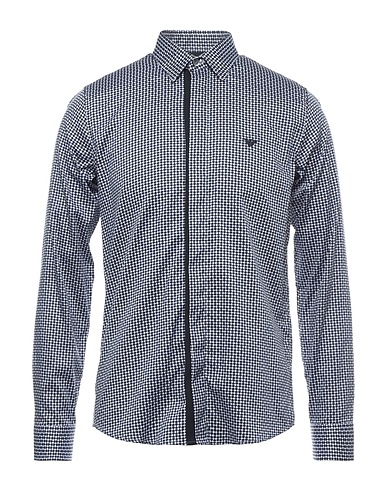 EMPORIO ARMANI Hemd mit Muster Nachtblau 98% Baumwolle, 2% Elastan